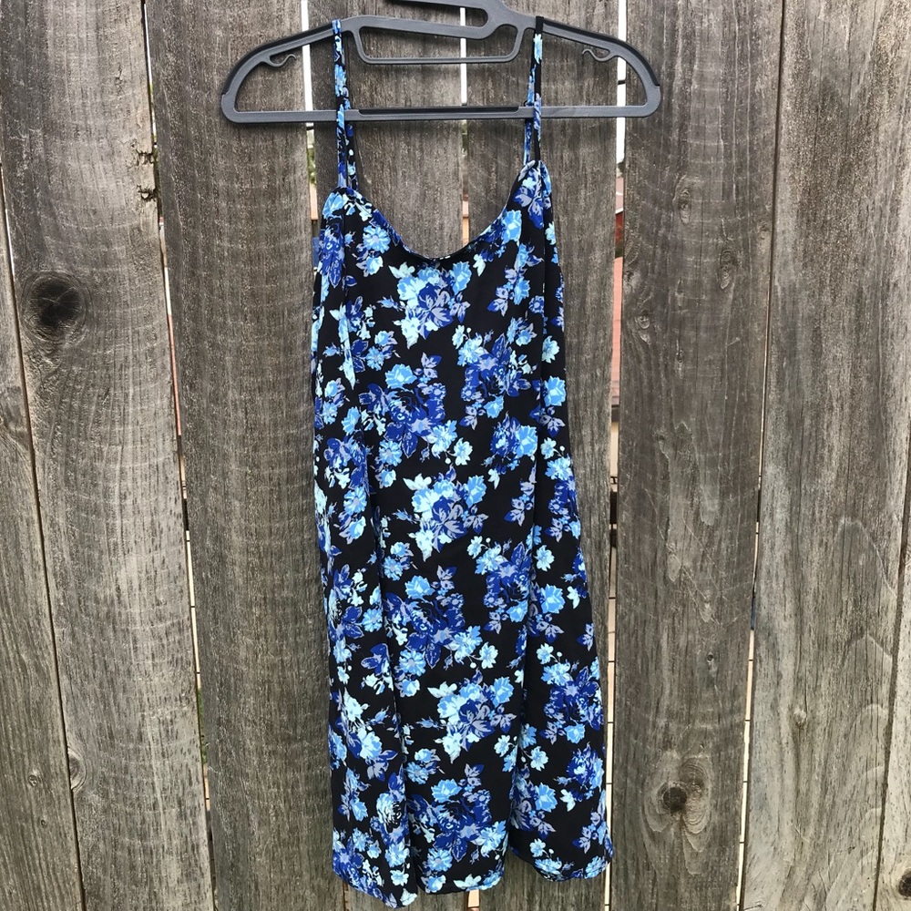 Blue Flower Skater Dress